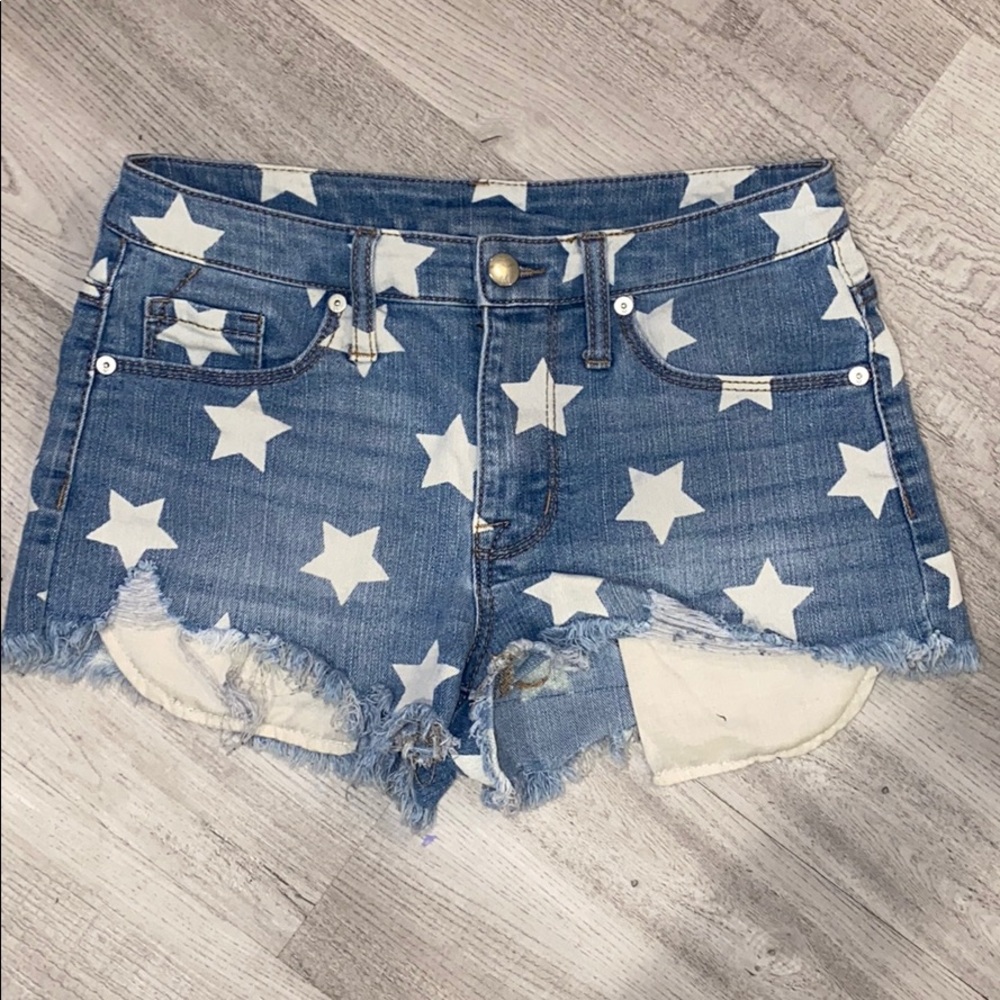 White Starred Shorts